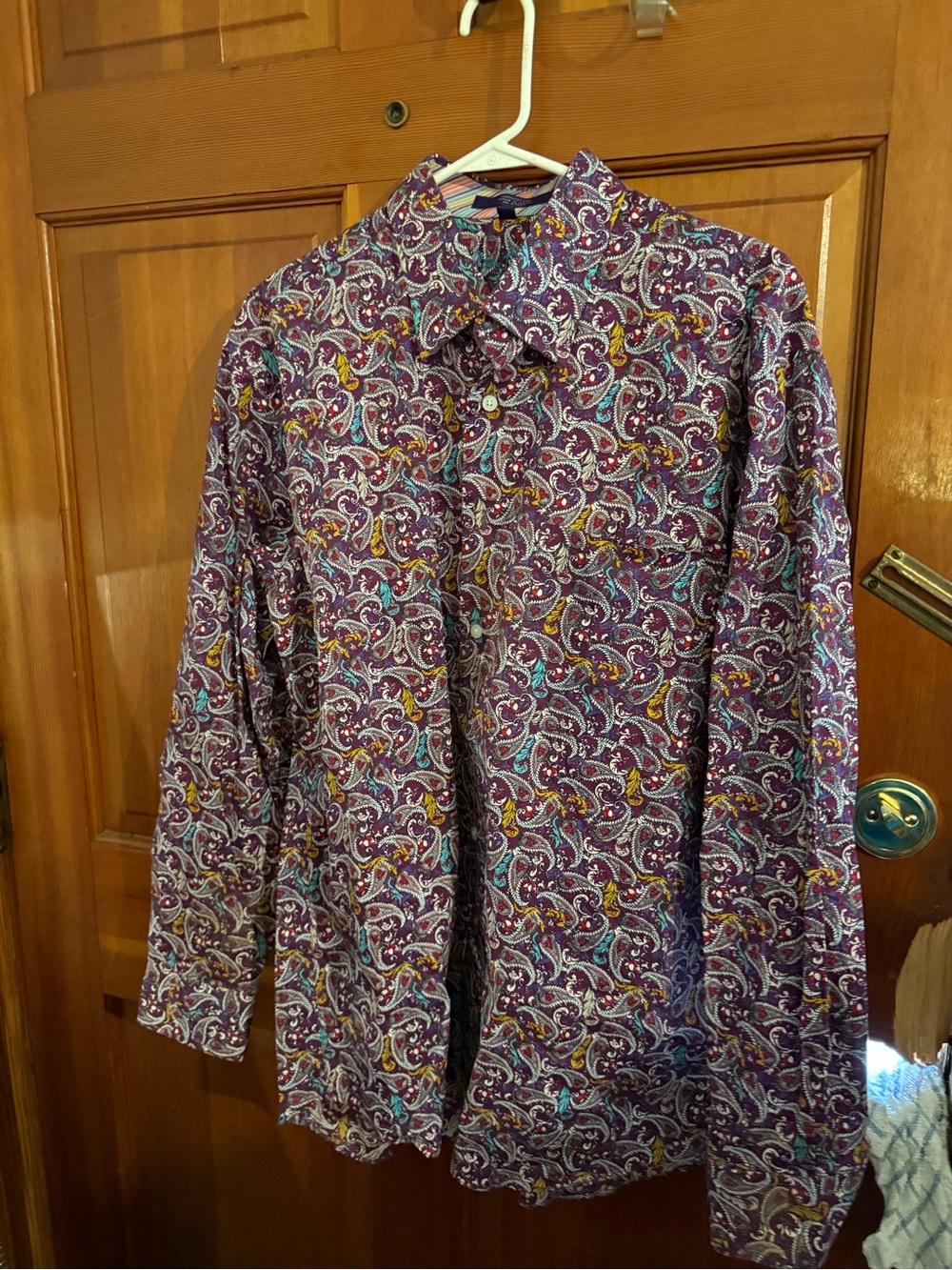 Alan Flusser wind down large multicolor shirt, me, and all women